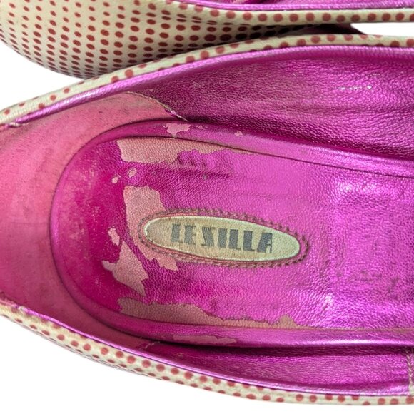 Le Silla pop art satin bejewelled Pointed Toe Crystal Embellished Pumps Size 36 - Picture 11 of 16